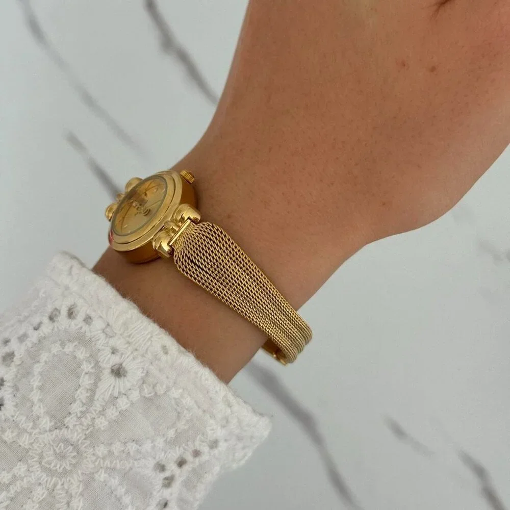 SKU0081 Retro Gold Women Minimalist Adjustable‎ Watch Bracelet + gift bag